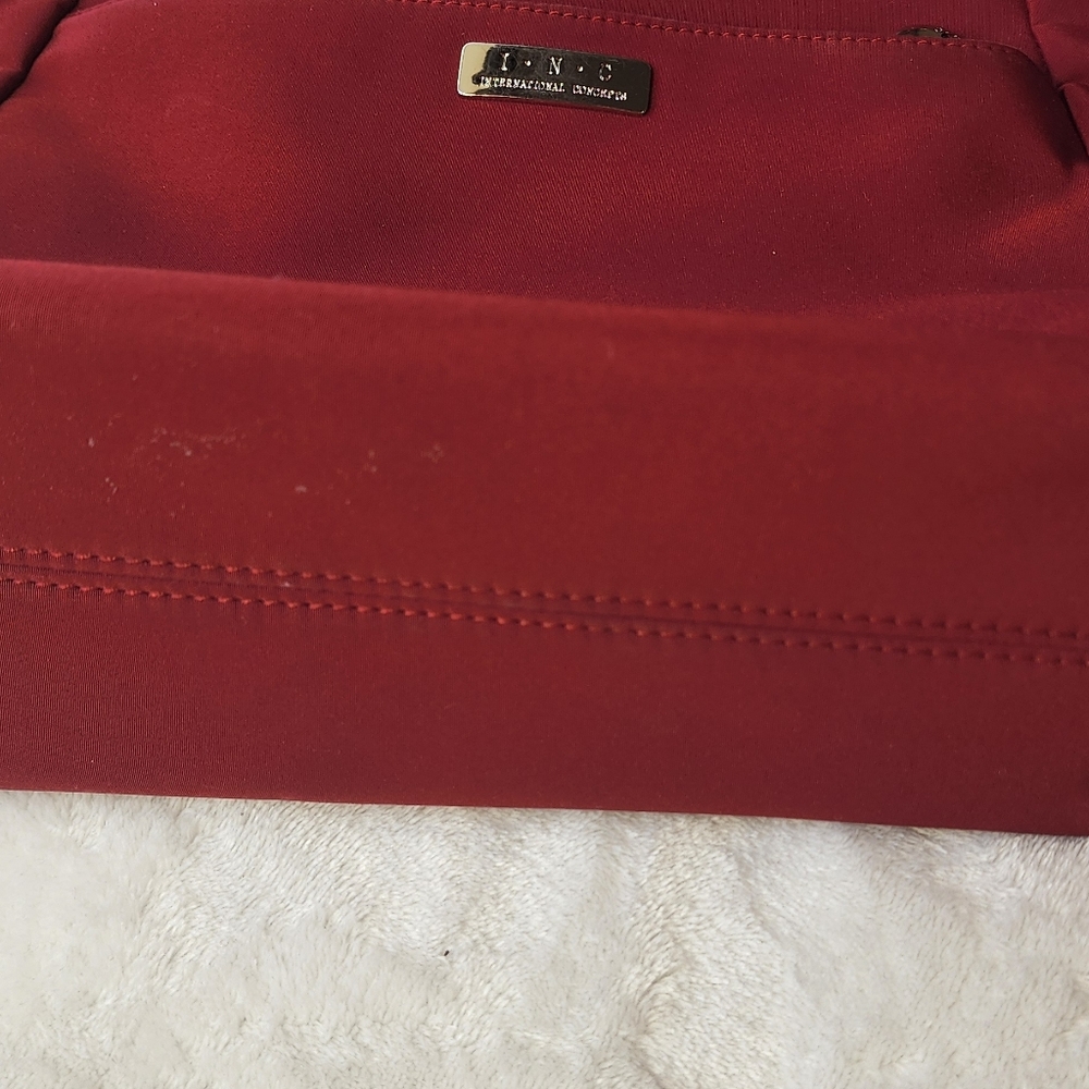 INC International Concepts "Michael"Tote Bag, Dark Red Nylon GUC - Picture 8 of 16